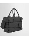 Acro Padded Large Tote Bag Black - BOTTEGA VENETA - BALAAN 3