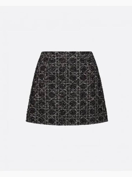 Macro Cannage Mini Skirt 421J45A7795 X9101 - DIOR - BALAAN 1