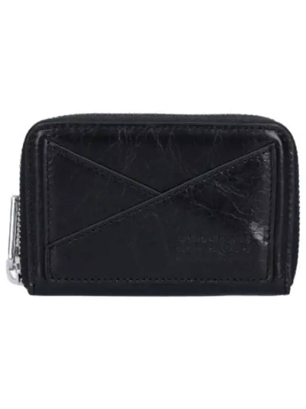 MM6 Japanese zipper half wallet black - MAISON MARGIELA - BALAAN 1