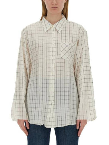 Daisy Check Pattern Shirt White - OUR LEGACY - BALAAN 1