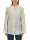 Daisy Check Pattern Shirt White - OUR LEGACY - BALAAN 1