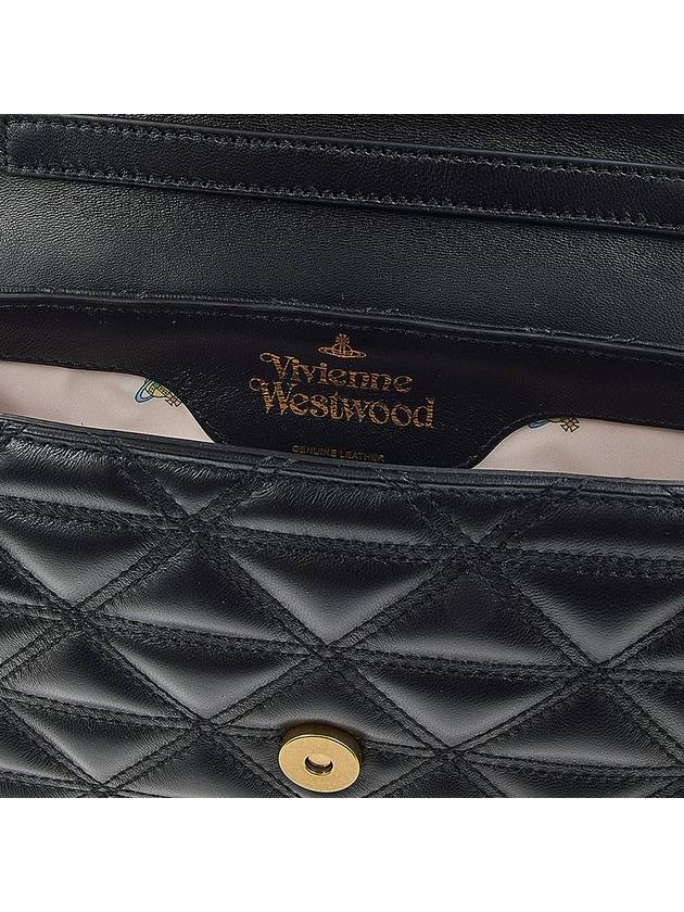 Quilting Leather Shoulder Bag Black - VIVIENNE WESTWOOD - BALAAN 11