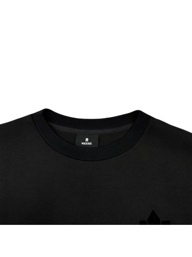 Max Crew Neck Double Face Jersey Sweatshirt Black - MACKAGE - BALAAN.