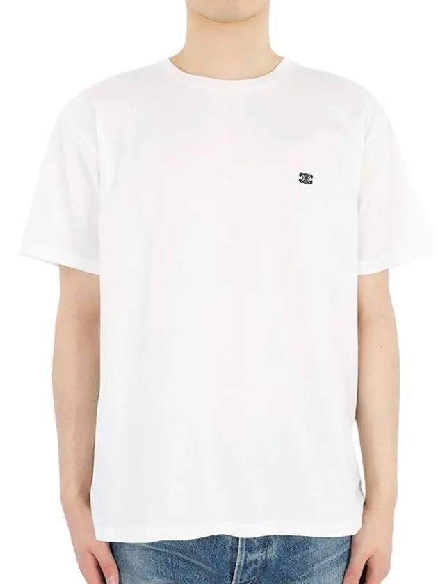 Triomphe Loose Logo Short Sleeve T-Shirt White - CELINE - BALAAN 3