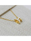 Mini Pop H Pendant Necklace Gold Blanc White - HERMES - BALAAN 5