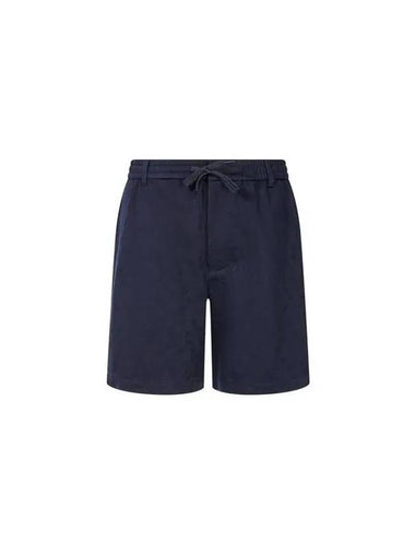 Men s Logo Jacquard Chino Shorts Navy - EMPORIO ARMANI - BALAAN 1