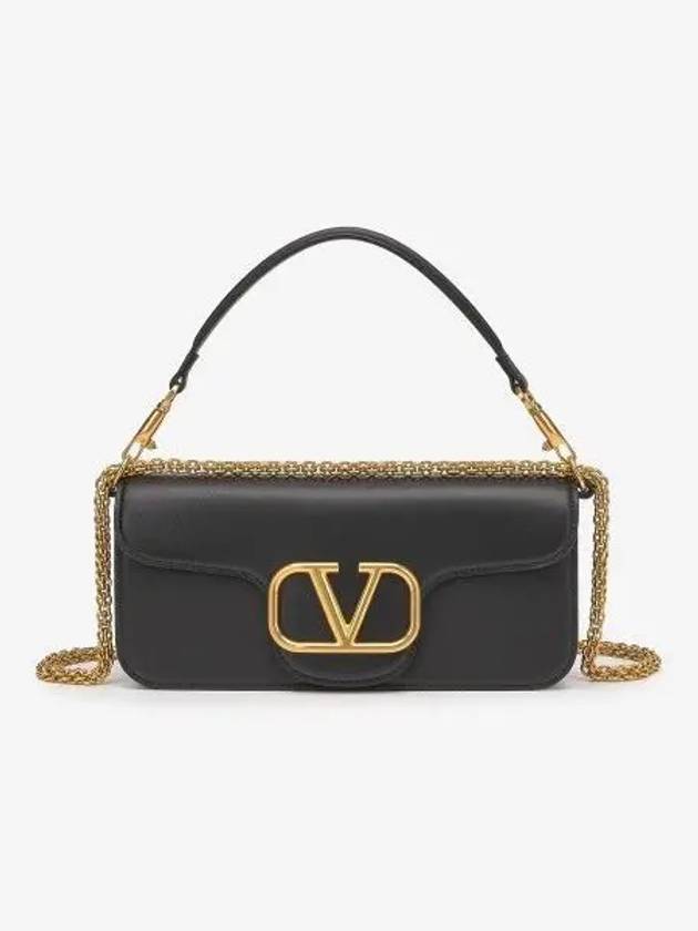 Logo Leather Shoulder Bag Black - VALENTINO - BALAAN 2