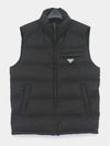 Triangle Logo Down Vest Black - PRADA - BALAAN 4