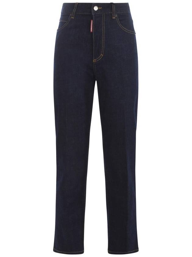 Women's 5 Pocket Crop Jeans Navy - DSQUARED2 - BALAAN 2