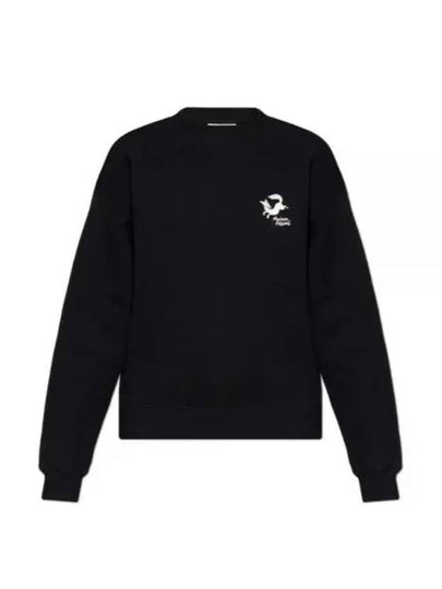 Embroidered Sweatshirt Black - MAISON KITSUNE - BALAAN 2