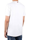 Men's Medium Weight Jersey Tipped Pocket Crewneck Short Sleeve T-Shirt White - THOM BROWNE - BALAAN 5