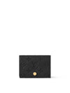 Monogram Embossed Leather Business Card Wallet Black - LOUIS VUITTON - BALAAN 3