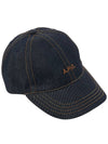 Logo Stitch Denim Ball Cap - A.P.C. - BALAAN 5