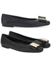 24SS Lina Double Bow Ballerina Flat Shoes 0763167 - SALVATORE FERRAGAMO - BALAAN 1