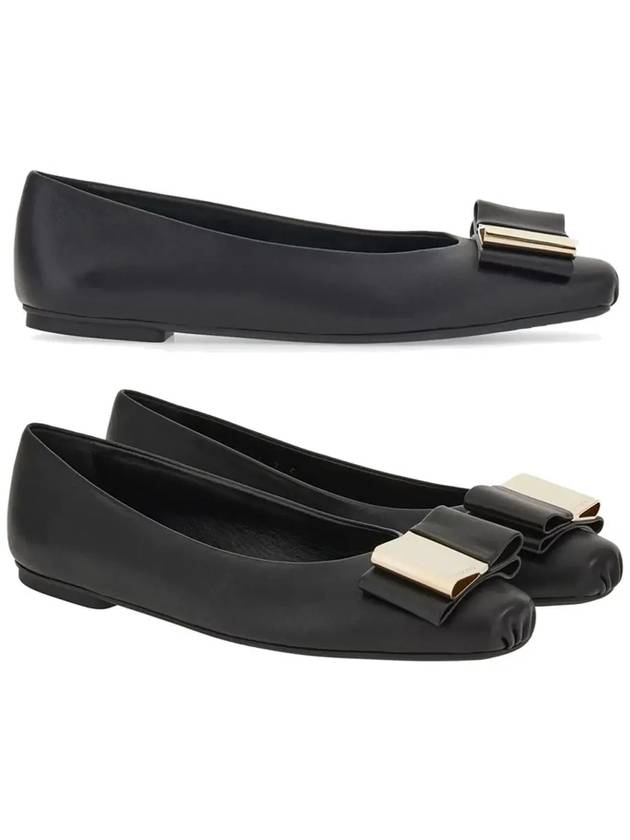 24SS Lina Double Bow Ballerina Flat Shoes 0763167 - SALVATORE FERRAGAMO - BALAAN 1