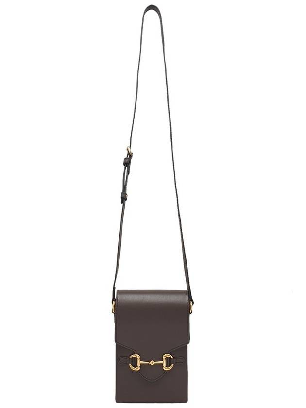 Women s 625615 Horsebit 1955 Brown Leather Mini Cross Bag - GUCCI - BALAAN 4