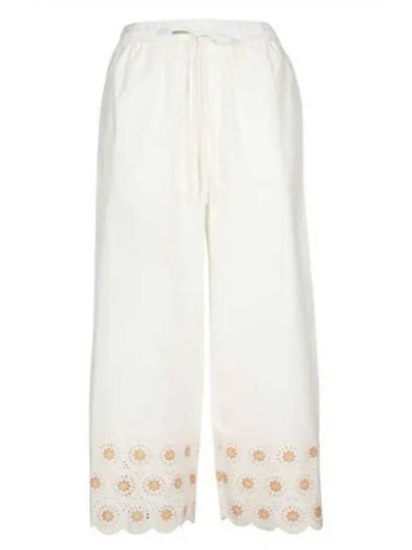 CBY Women s Sangallo Pants White CHS22UPA05027 - CHLOE - BALAAN 1