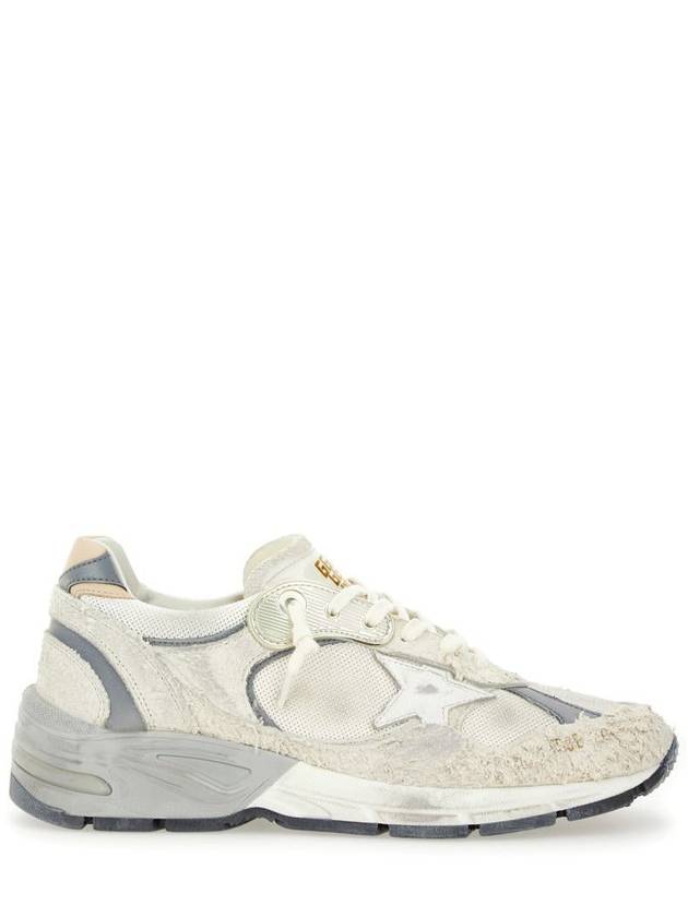 Mesh and Suede Leather Dad-Star Sneakers White Beige - GOLDEN GOOSE - BALAAN 2