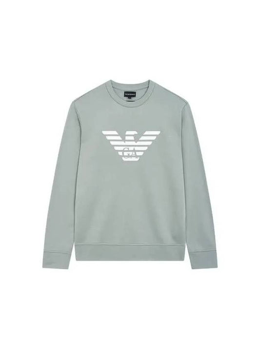 Logo Print Sweatshirt Green - EMPORIO ARMANI - BALAAN 2