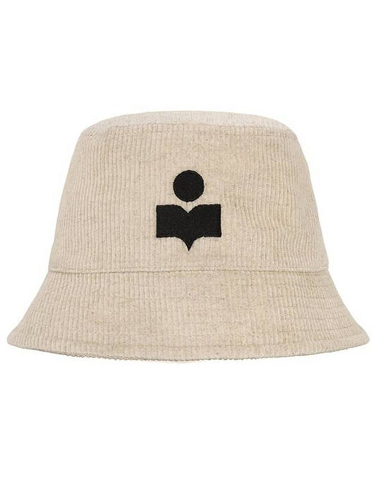 Hailey Black Logo Corduroy Bucket Hat Beige - ISABEL MARANT - BALAAN 2