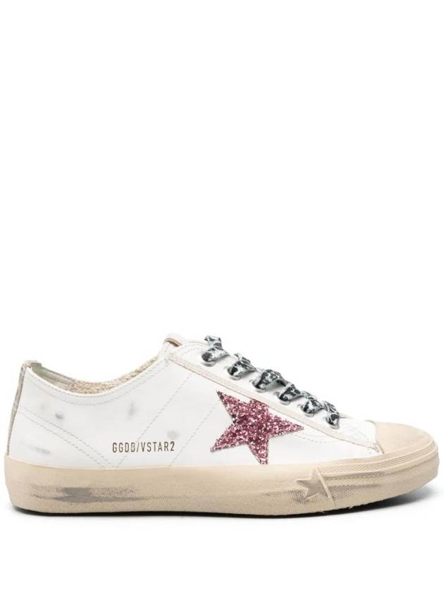 V-Star Distressed Low-Top Sneakers White - GOLDEN GOOSE - BALAAN 1