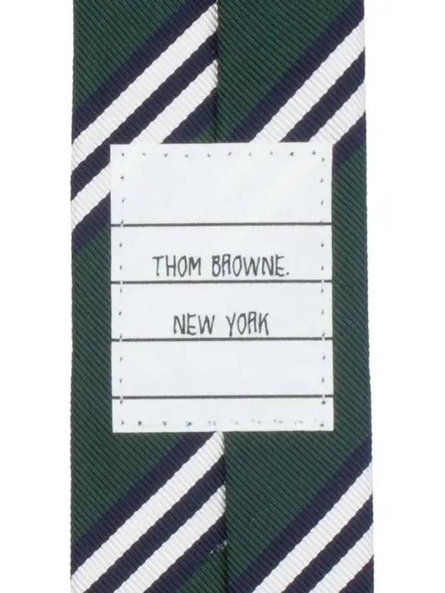 Diagonal Striped Tie Green - THOM BROWNE - BALAAN 5