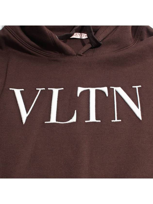 Cotton Logo Hoodie Brown - VALENTINO - BALAAN 4