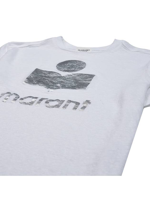 Zwell Logo Print Short Sleeve T-Shirt White - ISABEL MARANT - BALAAN 4