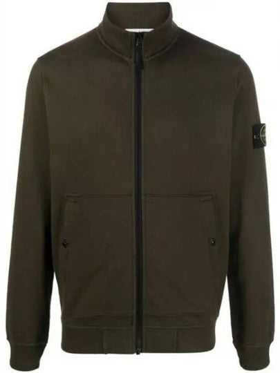 Men's Wappen Patch Cotton Zip Up JacketKhaki - STONE ISLAND - BALAAN 2