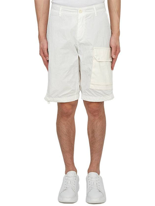 Nylon Tactel Cargo Bermuda Shorts White - TEN C - BALAAN 2