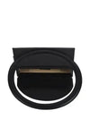 Jacquemus Metal Logo Lee SAC Round Leather Top Handle Shoulder Bag Black - JACQUEMUS - BALAAN 5