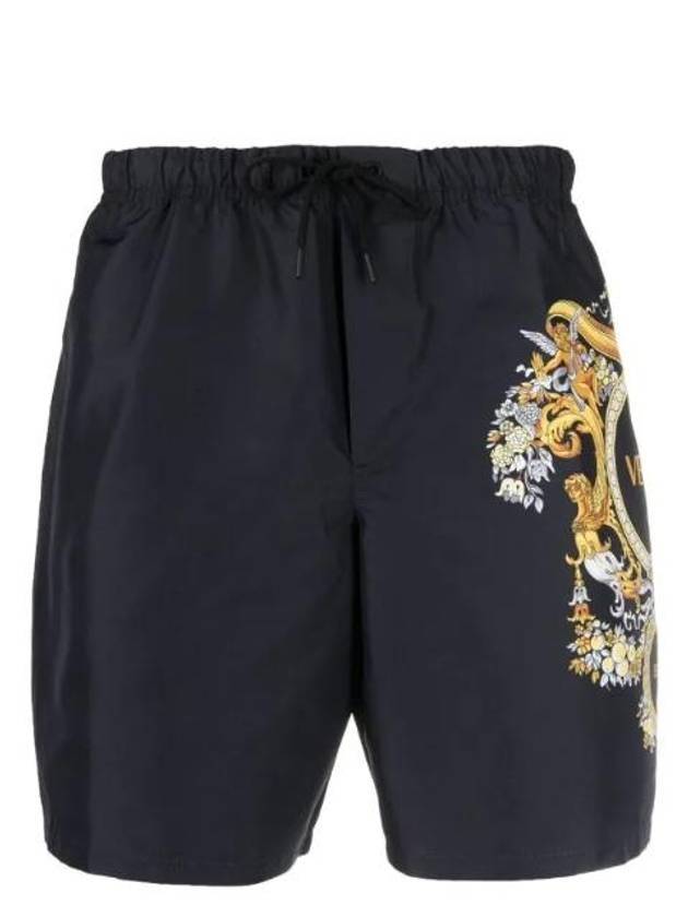 Baroque Printing Swim Shorts Navy - VERSACE - BALAAN 1