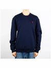 Small Heart Logo Sweatshirt Navy - AMI - BALAAN 3