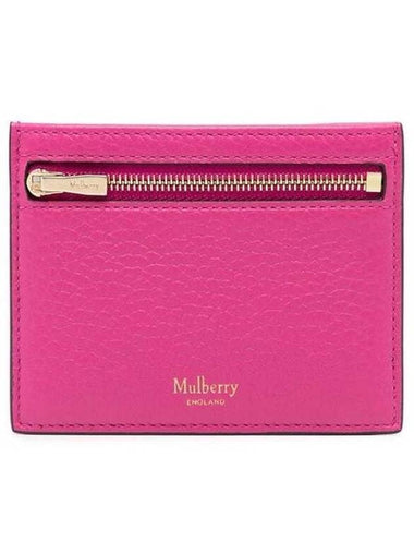 Logo Zipper Card Wallet Pink - MULBERRY - BALAAN 1