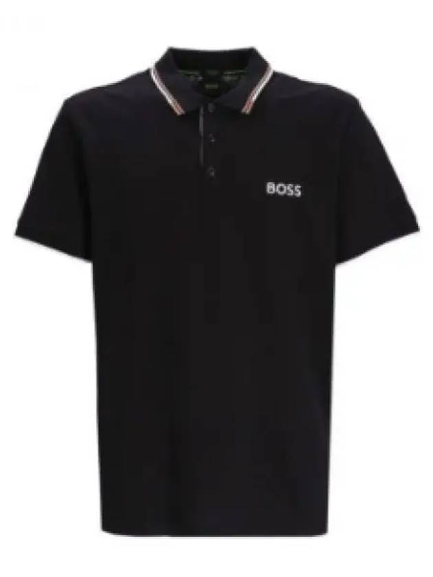 Paddy Striped Cotton Polo Shirt Black - HUGO BOSS - BALAAN 2