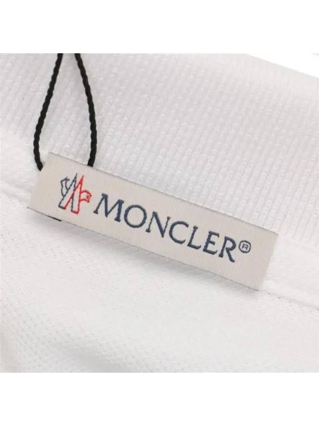 Logo Patch Polo Shirt White - MONCLER - BALAAN 5