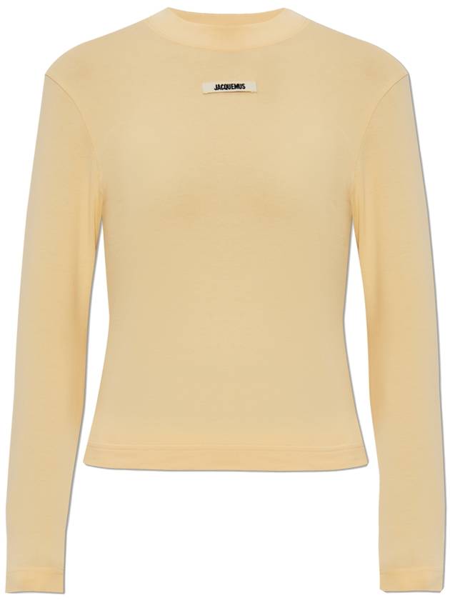 Le Gros Grain Manches Long Sleeve T-Shirt Yellow - JACQUEMUS - BALAAN 1