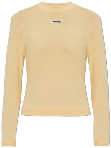 Le Gros Grain Manches Long Sleeve T-Shirt Yellow - JACQUEMUS - BALAAN 1