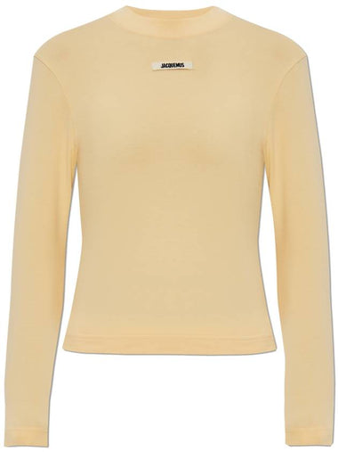 Le Gros Grain Manches Long Sleeve T-Shirt Yellow - JACQUEMUS - BALAAN 1