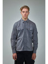 Military Twill Emerald Pocket Long Sleeve Shirt Grey - CP COMPANY - BALAAN 2