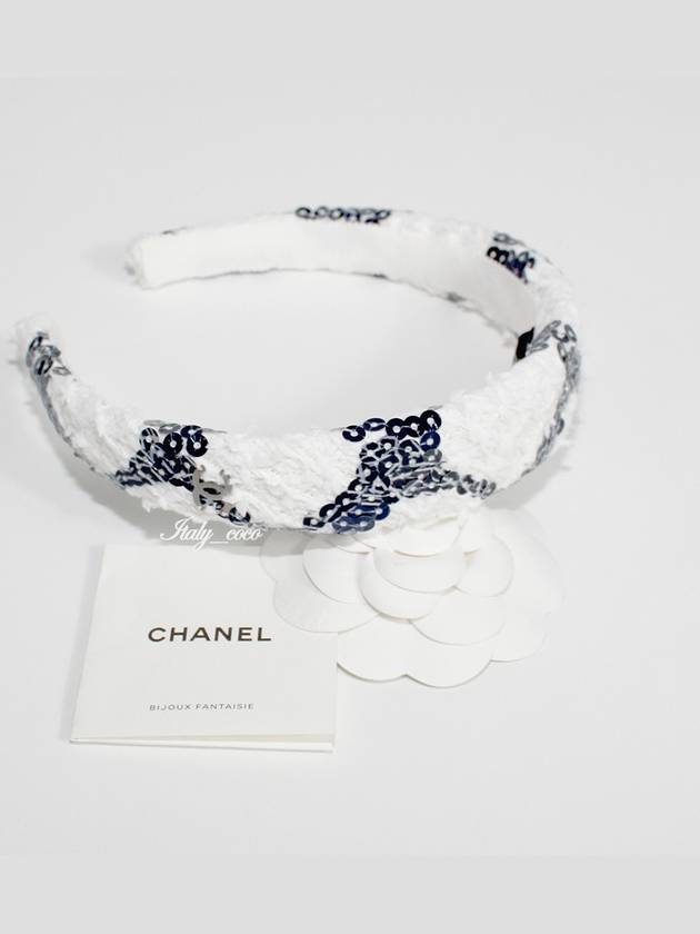 CC logo tweed sequin hairband AA8844 B10081 NM089 - CHANEL - BALAAN 6