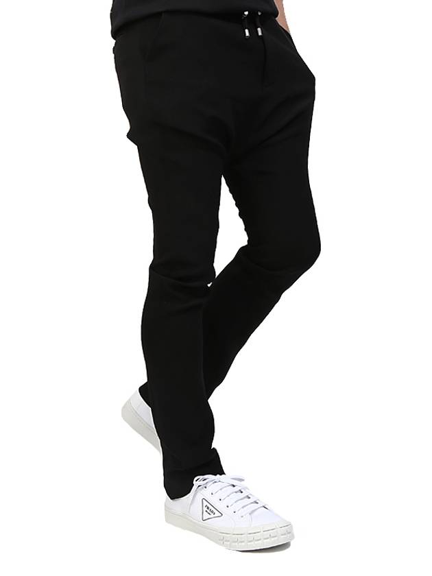 Drawstring Cotton Track Pants Black - BALMAIN - BALAAN 2