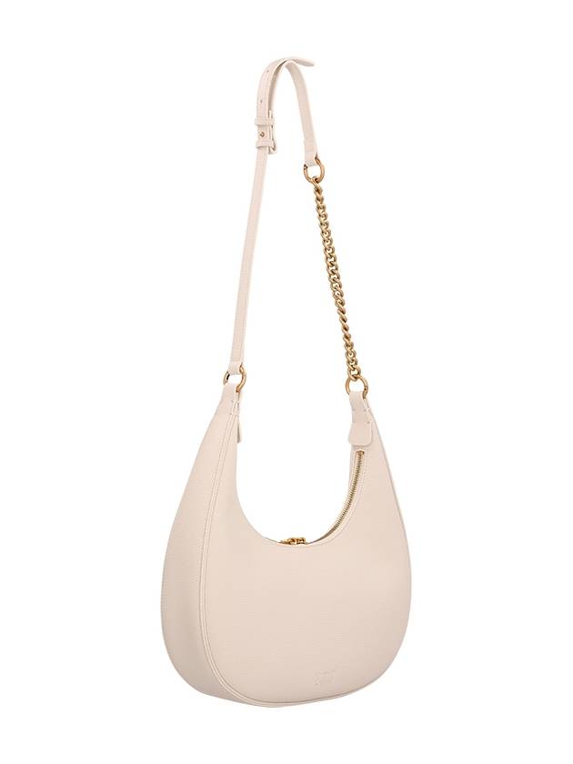 LARGE SHOULDER BAG IN DRUMMED LEATHER WITH CHAIN - PINKO - BALAAN 2