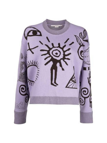 23 fw FLOK ARTWORK Sweater 6K04933S24375302 B0270429773 - STELLA MCCARTNEY - BALAAN 1