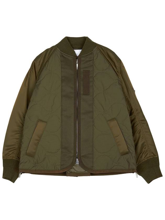 Nylon Twill Ripstop Jacket Green - SACAI - BALAAN 2