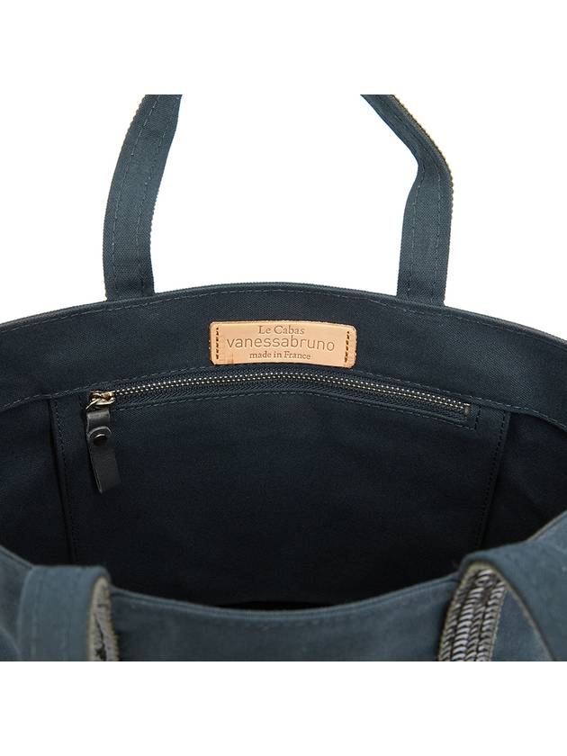 Canvas M Cabas Tote Bag Navy - VANESSA BRUNO - BALAAN 8