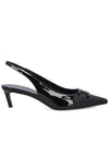 Alma Triomphe Patent Calfskin Slingback Heel Black - CELINE - BALAAN 1