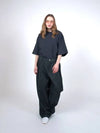 Unisex SPINPT BE One Tuck Wide Denim Pants Black - CHANCE'S NOI - BALAAN 6