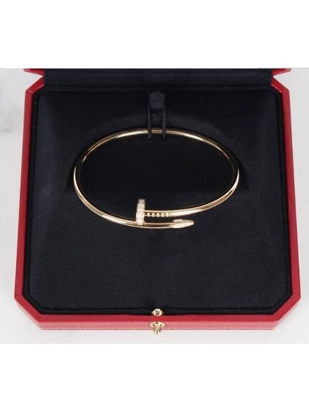 Just Ankleu Diamond Nail Bracelet Yellow Gold No 15 - CARTIER - BALAAN 3