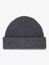 Logo Patch Wool Beanie Grey - STONE ISLAND - BALAAN 4